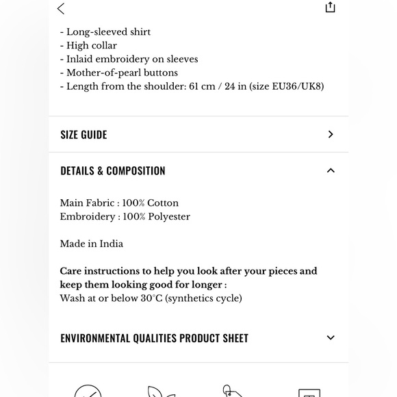 ❗️Sold❗️NWT - Sezane Zoelie shirt size EU 36 or US 4 - Picture 7 of 8